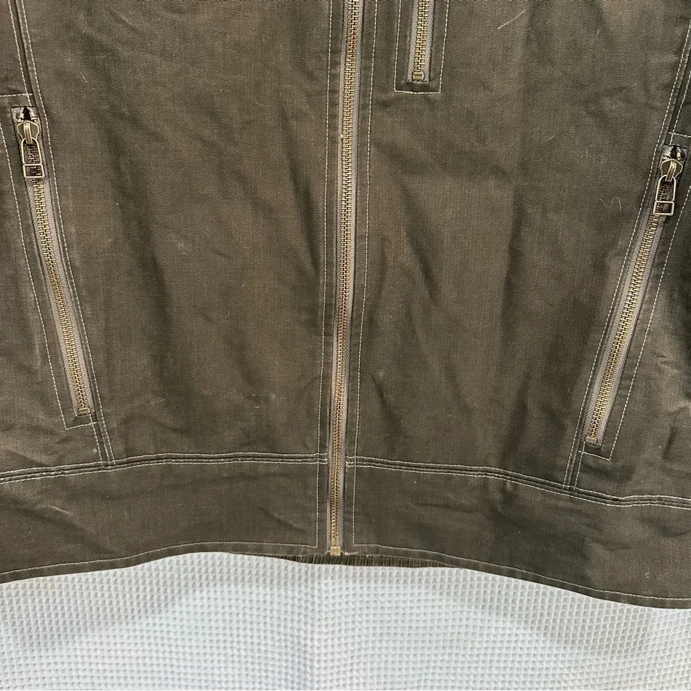 Kuhl Men’s Small Burr Jacket Vintage Patina Dye Gray Full Zip Fleece Lined